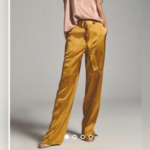 Avec Les Filles Gold Satin Pants NWT ~ Size 4